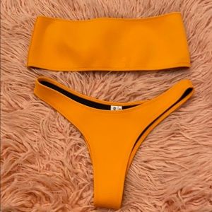 Hoaka Swimwear orange bathing suit SET